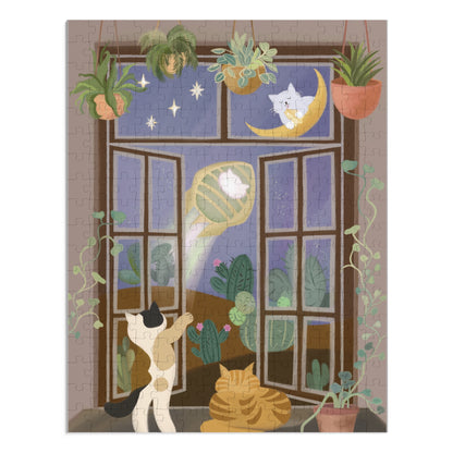 Jigsaw Puzzle with Tin (The Feline Cheese Mission) - 252/500/1000 Piece Puzzle