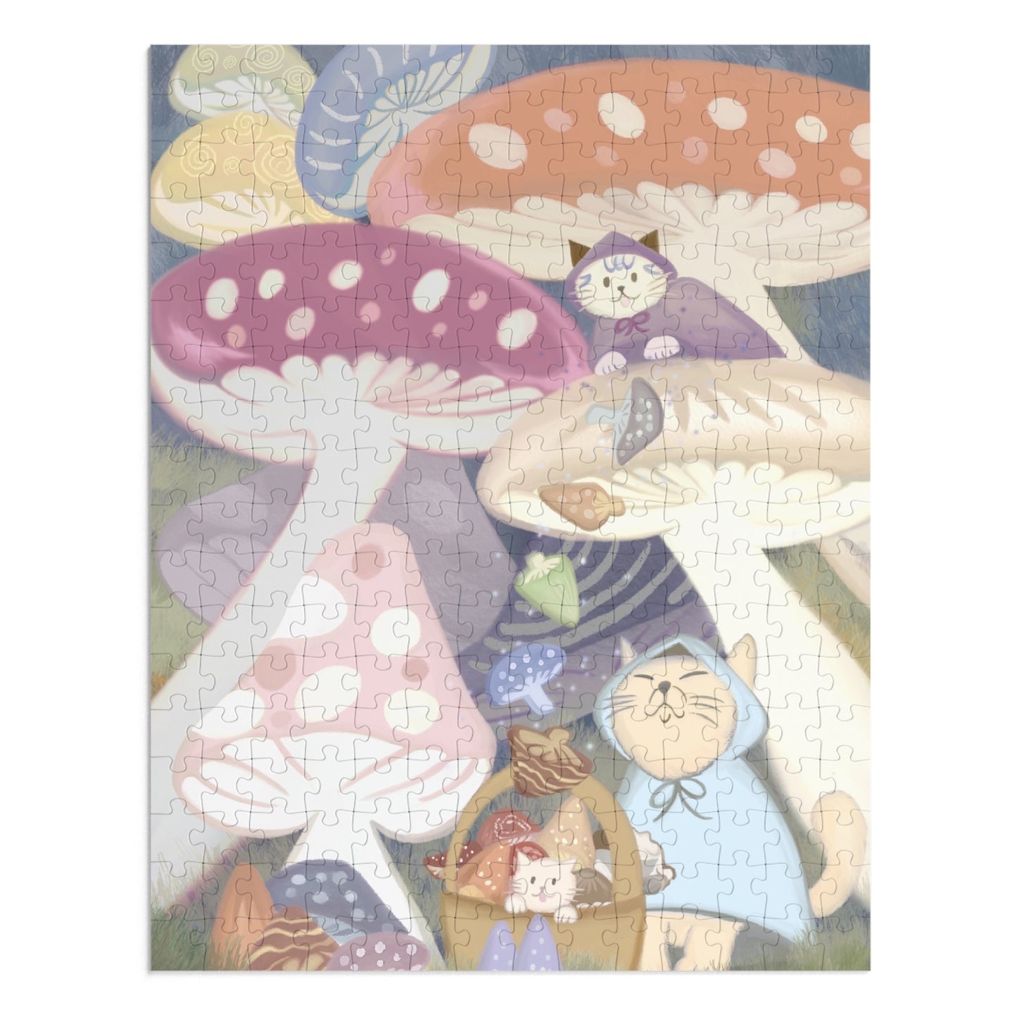 Jigsaw Puzzle with Tin (Mushroom Forest) - 252/500/1000 Piece Puzzle