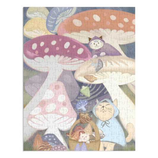 Jigsaw Puzzle with Tin (Mushroom Forest) - 252/500/1000 Piece Puzzle