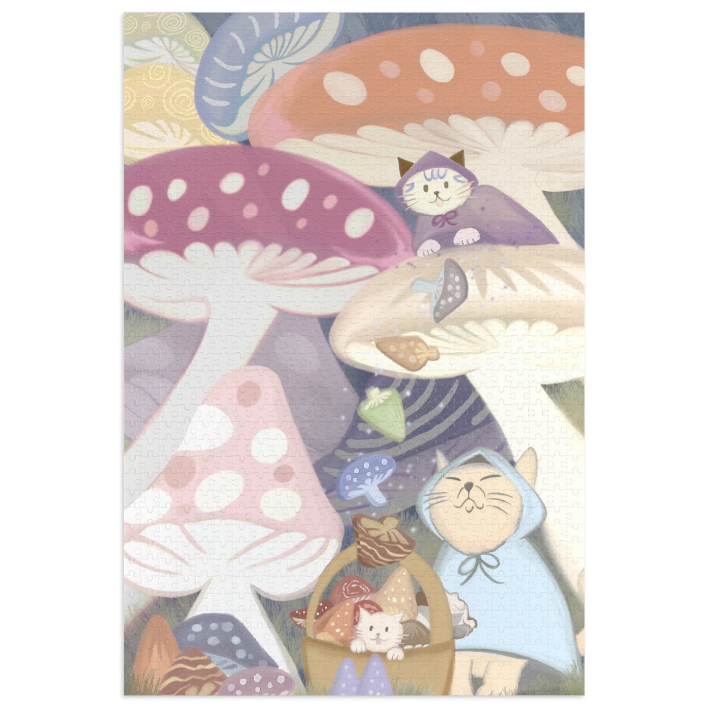 Jigsaw Puzzle with Tin (Mushroom Forest) - 252/500/1000 Piece Puzzle